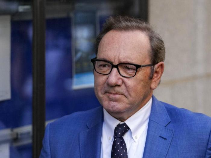 Actor Kevin Spacey arrives at the Old Bailey, in London.