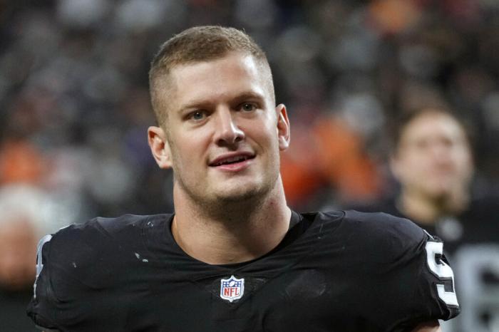 Las Vegas Raiders defensive end Carl Nassib