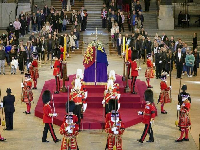 Queen Elizabeth II lies in state in London
