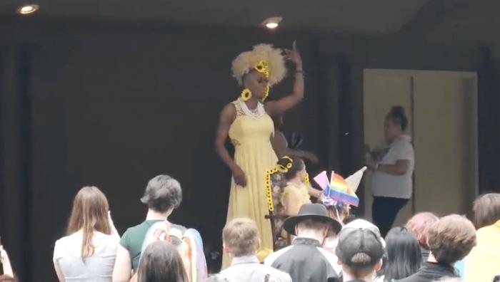 Mona Liza Million performing at the June Pride event  Pride in the Park.