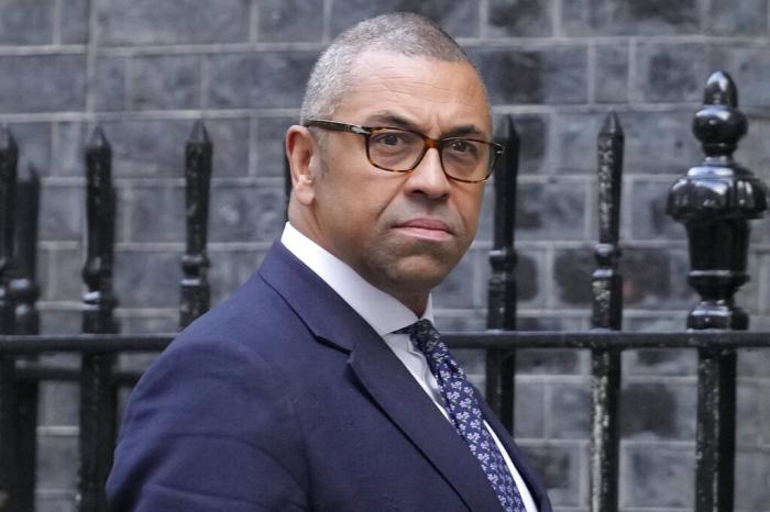 James Cleverly the Foreign Secretary arrives for a Cabinet meeting, the first held by the new British Prime Minister Rishi Sunak, in London, Wednesday, Oct. 26, 2022.