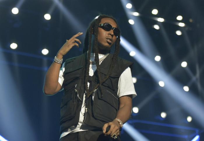 Takeoff of the group Migos performs during the 2019 BET Experience in Los Angeles on June 22, 2019. 