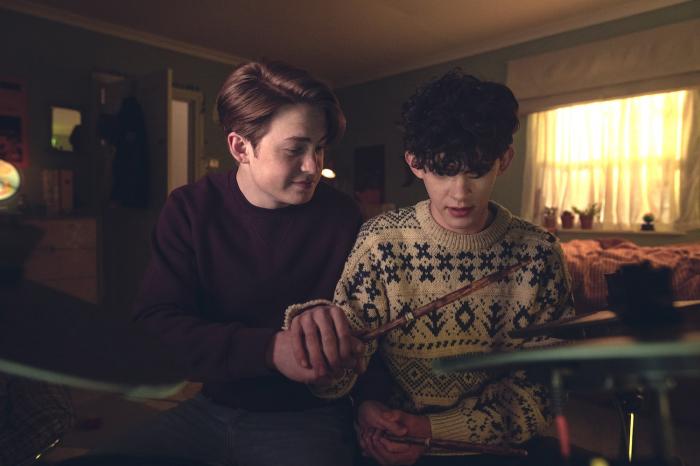 "Heartstopper" star Kit Connor, left, with Joe Locke, right.