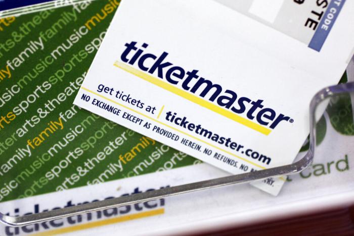 Ticketmaster tickets and gift cards are shown at a box office in San Jose, Calif., on May 11, 2009.