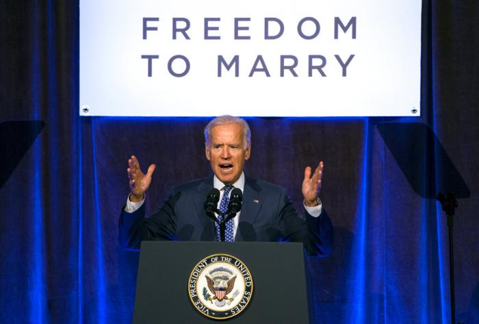 Vice President Joe Biden addresses a Freedom To Marry event in New York, July 9, 2015.