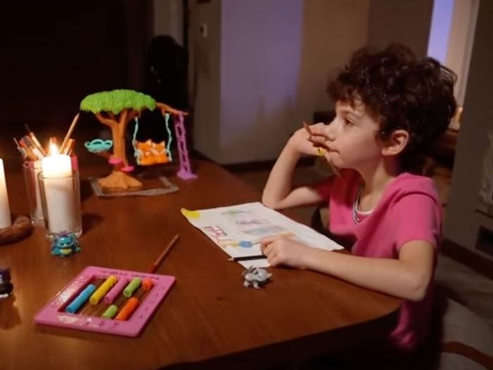 The boy who writes Santa in the recent Russian propaganda video against Western values