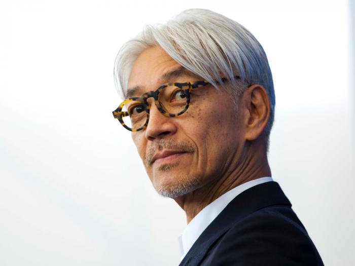 Maestro Ryuichi Sakamoto poses during a photo call for the film "Coda" at the 74th Venice Film Festival in Venice, Italy, Sept. 3, 2017. 