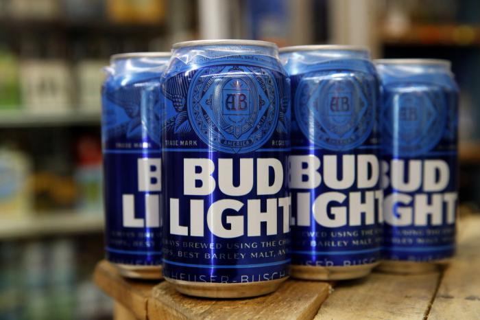 Cans of Bud Light beer are seen in Washington, Thursday Jan. 10, 2019. 