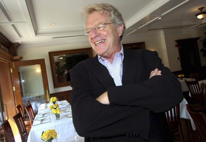Jerry Springer appears at a restaurant in Stamford, Conn., on Aug. 7, 2009.