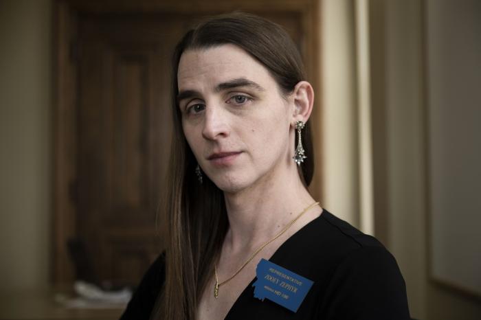 Rep. Zooey Zephyr poses for a photo at the Montana State Capitol in Helena, Mont., on April 26, 2023.