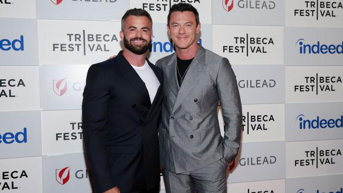 Fran Tomas and Luke Evans attend the "Our Son" premiere during the 2023 Tribeca Festival at Spring Studios on June 10, 2023 in New York City. (Photo by Jason Mendez/Getty Images for Tribeca Festival)