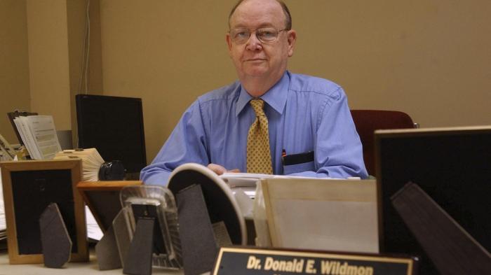 American Family Radio's Don Wildmon sits at his desk in his Tupelo, Miss., office March 3, 2005. 