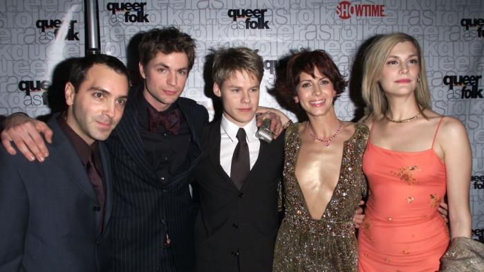 Scott Lowell, Gale Harold, Randy Harrison, Michelle Clunie and Thea Gill, stars of the long awaited Showtime Network series "Queer as Folk" gather at a special world premiere screening of the series in New York City.