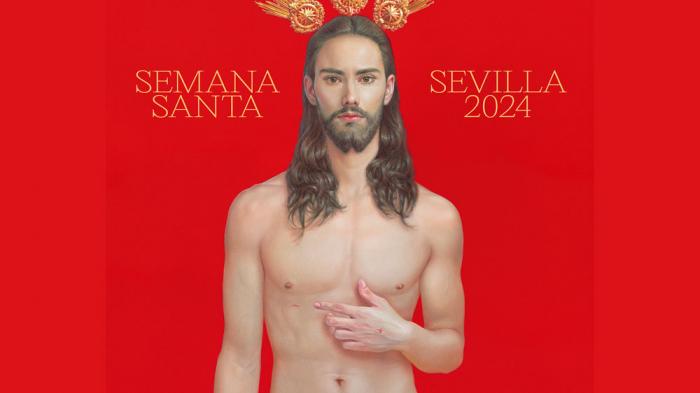 The Seville 2024 poster for the religious Easter Holy Week is pictured in this hand out photo.