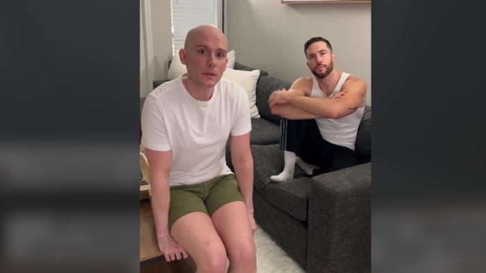 The Mean Gays, Aaron Goldenberg, left, and Jake Jonez, right.
