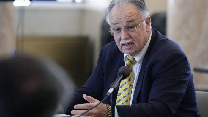 Mississippi Rep. Gene Newman, R-Pearl, speaks, Feb. 15, 2024, at the Mississippi Capitol in Jackson, Miss.