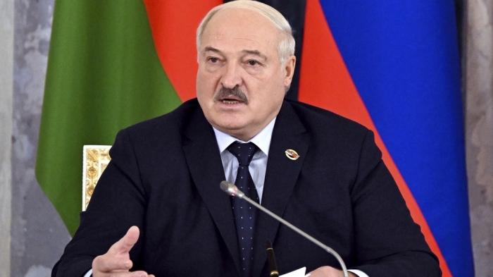 Belarus President Alexander Lukashenko speaks during a meeting of the Union State Supreme Council with Russian President Vladimir Putin in St. Petersburg, Russia, Monday, Jan. 29, 2024.