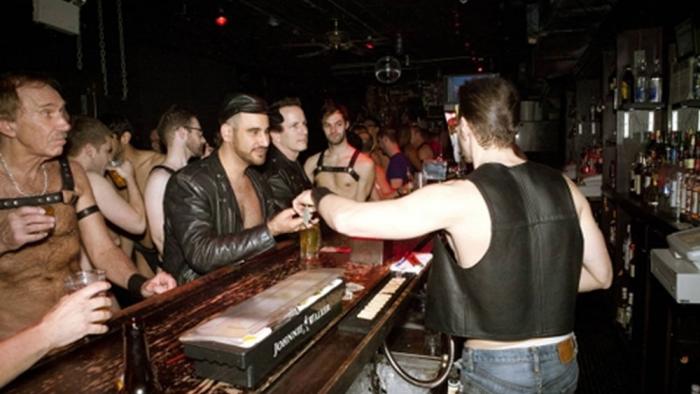 A vintage photo of New York City's queer bar The Eagle