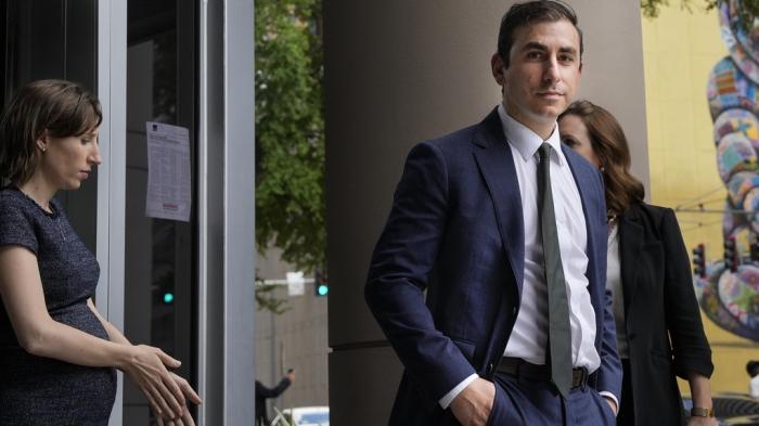 Dr. Eithan Haim walks out of the Bob Casey United States Courthouse after appearing for an arraignment hearing Monday, June 17, 2024 in Houston. 