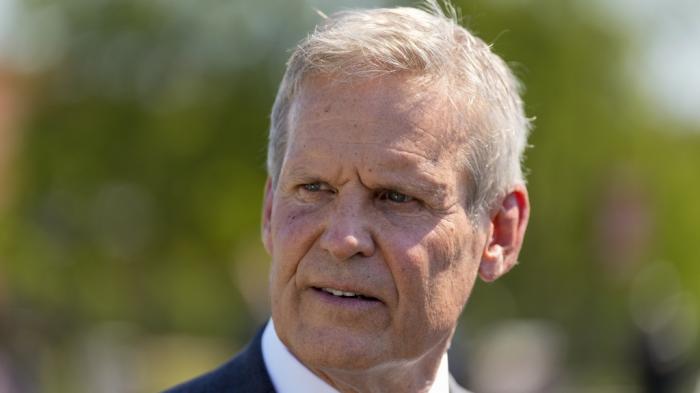 Gov. Bill Lee responds questions during a news conference after a bill signing ceremony Tuesday, May 21, 2024, in Nashville, Tenn. 