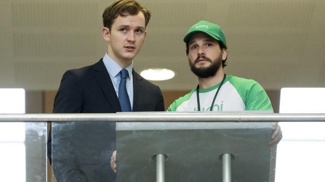 Harry Lawtey, left, and Kit Harington, in a scene from "Industry."