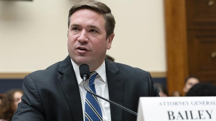 Missouri Attorney General Andrew Bailey testifies before the House Judiciary Committee hearing on the Manhattan District Attorney's Office, June 13, 2024, on Capitol Hill in Washington. 