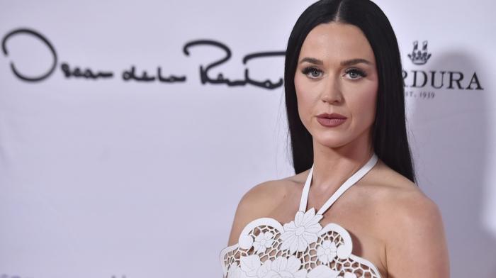 Katy Perry arrives at the 35th Annual Colleagues Spring Luncheon and Oscar de la Renta Fashion Show, April 25, 2024, at the Beverly Wilshire Hotel in Beverly Hills, Calif. 