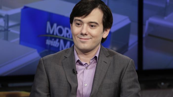 Martin Shkreli gives an interview on the Fox Business Network in New York, Aug. 15, 2017. 