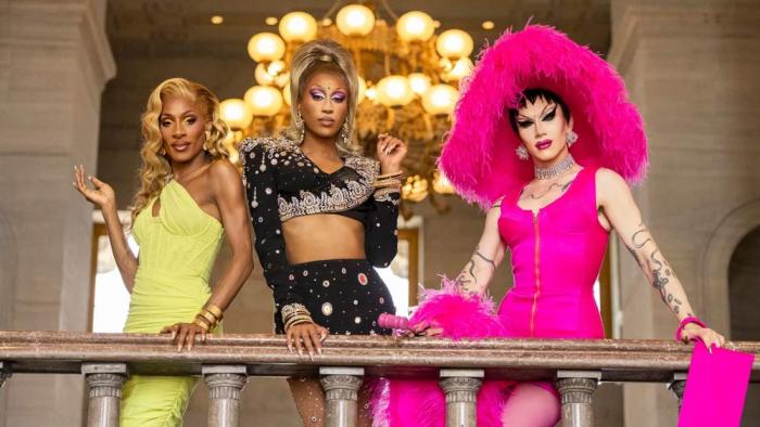 (L-R) Jaida Essence Hall, Priyanka, Sasha Velour<br>Greg Endries/HBO