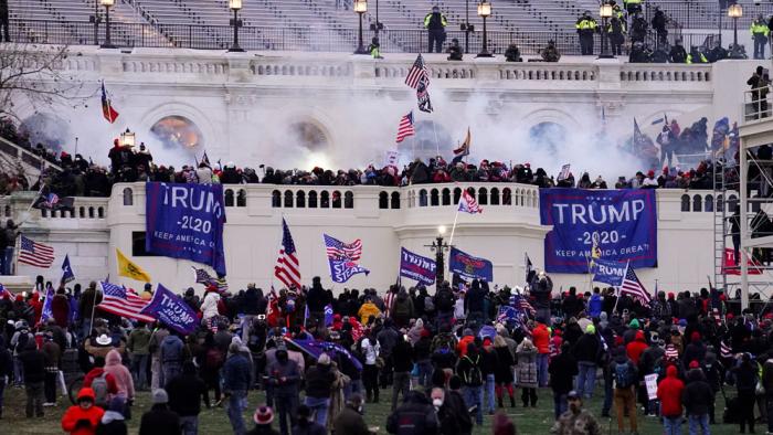 Violent protesters, loyal to President Donald Trump, storm the Capitol, Wednesday, Jan. 6, 2021, in Washington