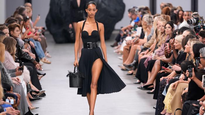 A model walks the runway during the Michael Kors Collection spring/summer 2025 fashion show as part of New York Fashion Week, Tuesday, Sept. 10, 2024, in New York