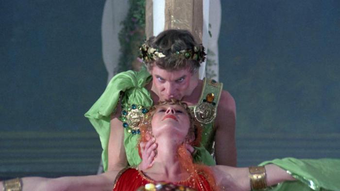 Malcolm MacDowell and Helen Mirren in "Caligula: The Ultimate Cut"