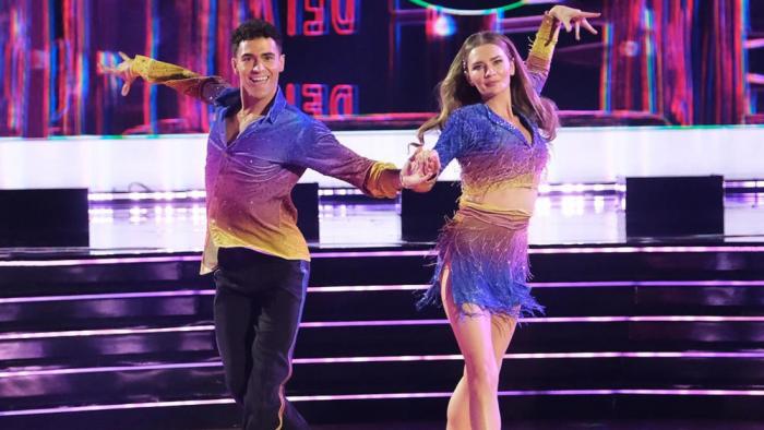 Anna Sorokin and dance partner Ezra Sosa on 'Dancing with the Stars'