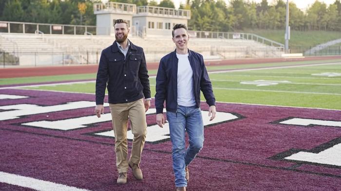  Kansas City Chiefs kicker Harrison Butker and Missouri Senator Josh Hawley