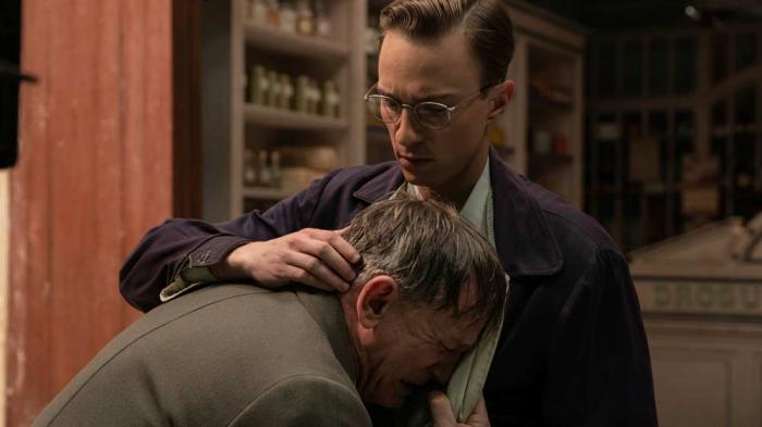 This image released by A24 shows Daniel Craig, left, and Drew Starkey in a scene from 'Queer'