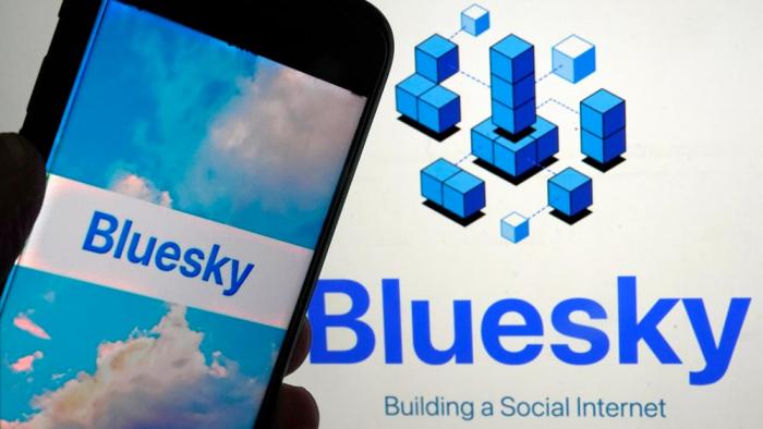 The app for Bluesky is shown on a mobile phone, left, and on a laptop screen on June 2, 2023, in New York. (AP Photo/Richard Drew, File)The app for Bluesky is shown on a mobile phone, left, and on a laptop screen on June 2, 2023, in New York. (AP Photo/Richard Drew, File)