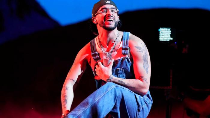 Bad Bunny performs at the Latin Billboard Awards in Coral Gables, Fla., on Oct. 5, 2023
