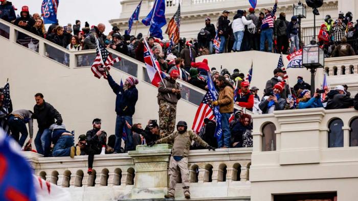 Pro-Trump supporters storm the U.S. Capitol following a rally with President Donald Trump on January 6, 2021 in Washington, DC