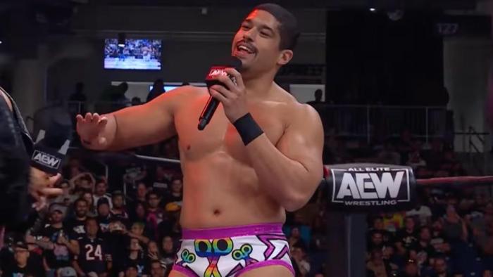Anthony Bowens at the moment he came out in the ring in 2023