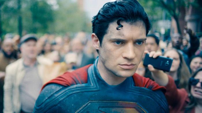 David Corenswet in a scene from "Superman." 