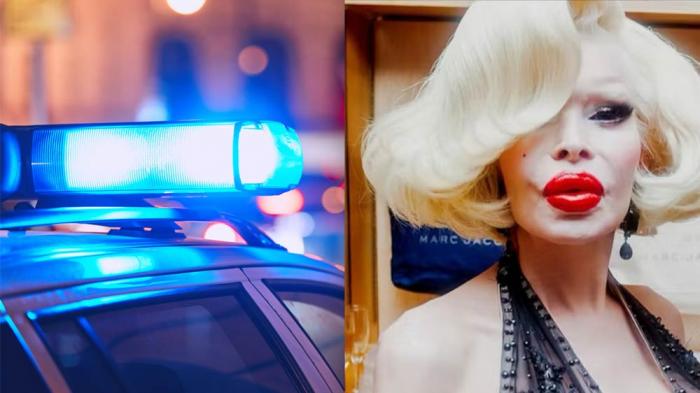 Drag performer Amanda Lepore is seen in this combo image