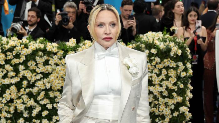 Madonna attends the 2025 Met Gala Celebrating "Superfine: Tailoring Black Style" at Metropolitan Museum of Art on May 05, 2025 in New York City