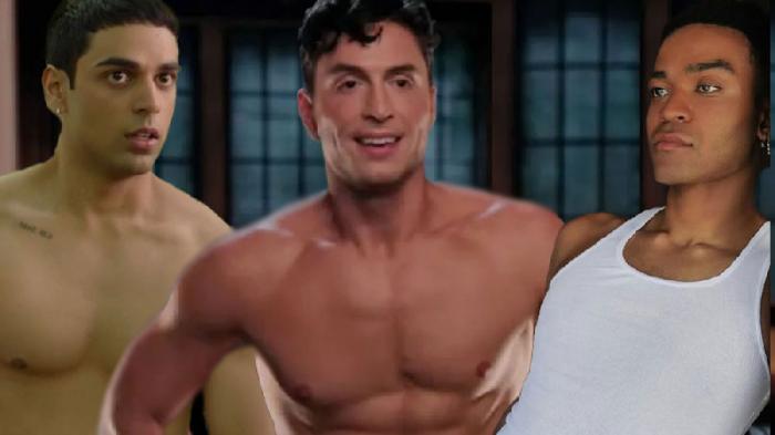 Rish Shah, Benito Skinner and Owen Thiele. Three of the hot young actors on Prime Video's "Overcompensating"