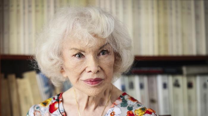 Marie-Pierre Pruvot, 89, known as Bambi, one of the first trans women in the world to become a public star, and a pioneer in global LGBTQ+ history, poses during an interview with the Associated Press, in Pantin, outside Paris, Tuesday, May 20, 2025.