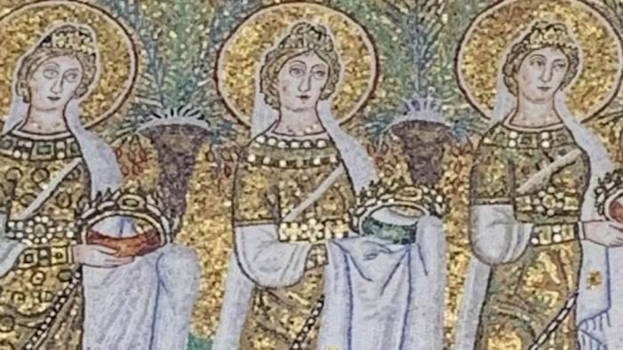 Saint Eugenia in the Basilica of Sant'Apollinare Nuovo, Ravenna, Italy