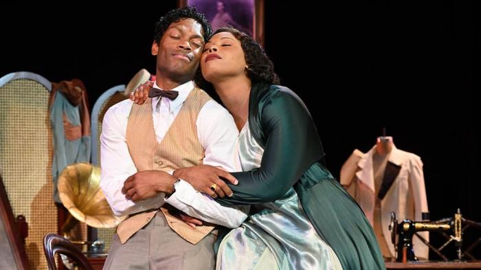 Taavon Gamble and Cloteal L. Horne in Trinity Rep's production of 'Blues for an Alabama Sky'