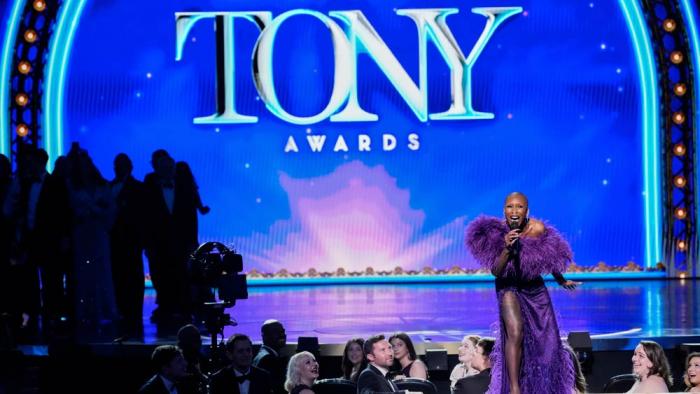 Host Cynthia Erivo performs during the 78th Tony Awards on Sunday, June 8, 2025, at Radio City Music Hall in New York