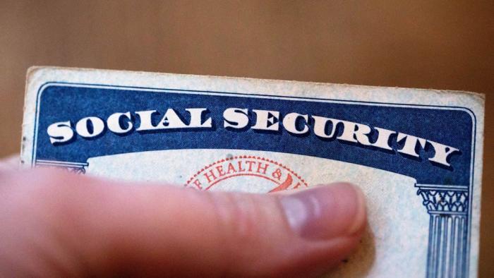 A Social Security card is displayed on Oct. 12, 2021, in Tigard, Ore.