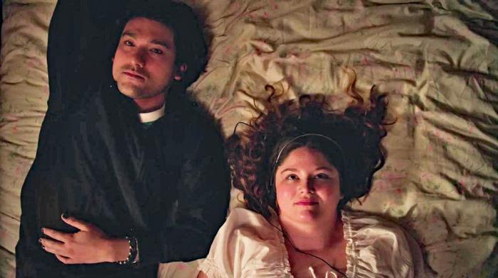 Will Sharpe and Megan Stalter in a scene from "Too Much."