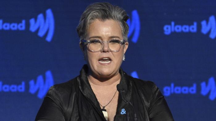 Presenter Rosie O'Donnell speaks at the 30th annual GLAAD Media Awards, May 4, 2019, in New York.